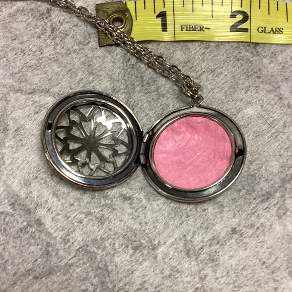 Pe La Ho Silver Essential Oil Diffuser Pendant Necklace - Picture 9 of 12